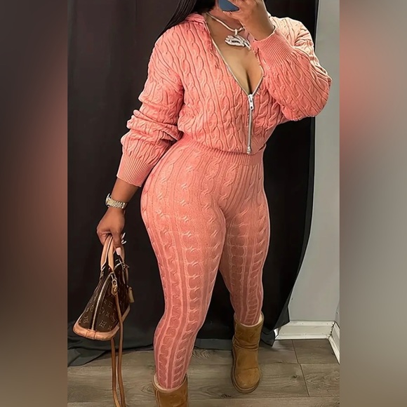 2pc Solid Knitted Set - Picture 5 of 6